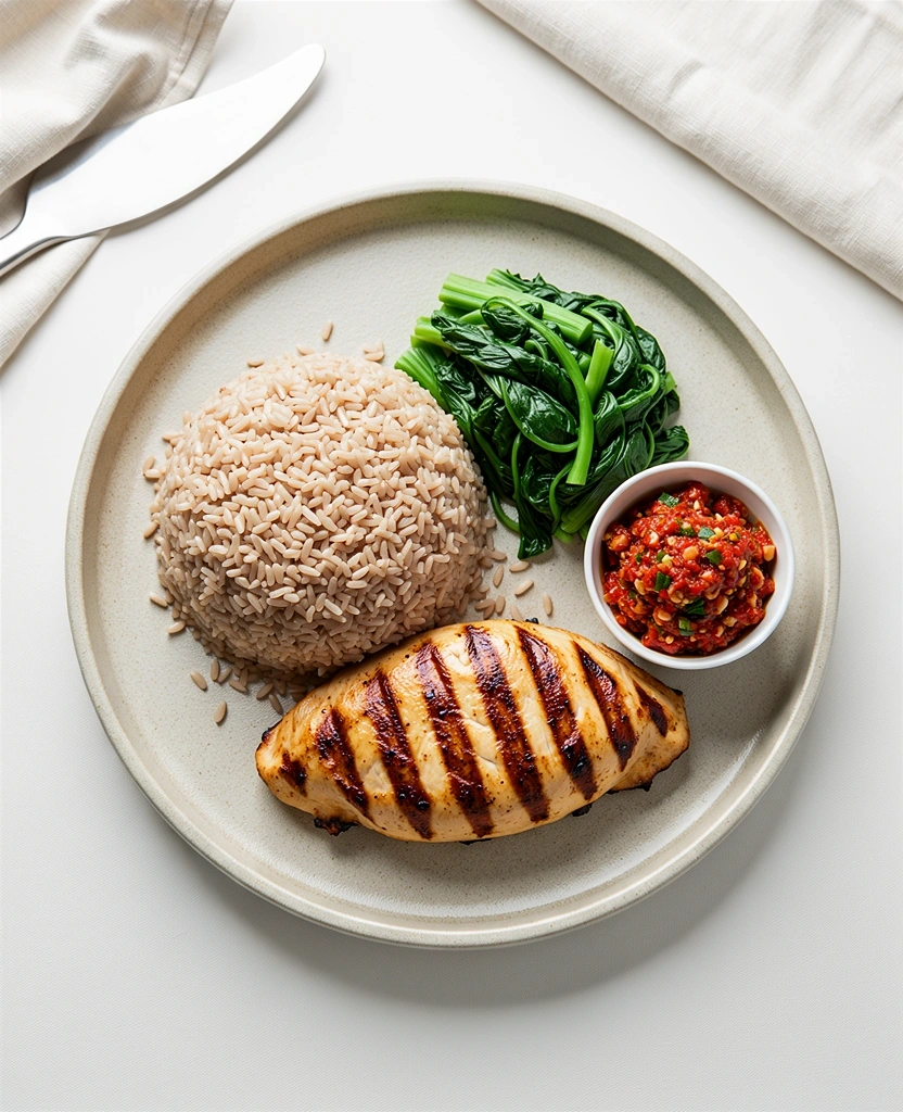 Balanced daily menu example